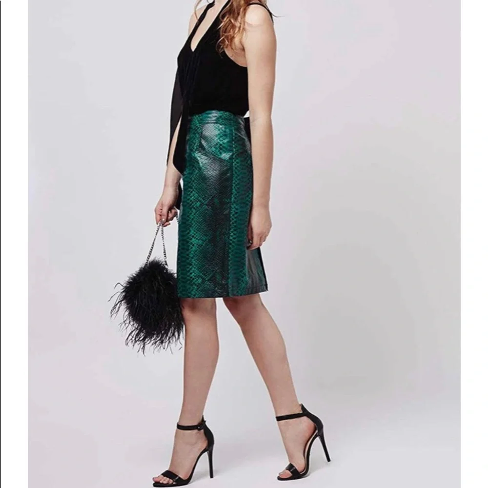TOPSHOP Faux Python Skirt - Picture 2 of 7